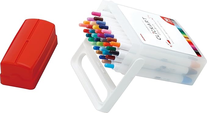 Zebra Pen ClickArt Retractable Marker Pen, Fine Point, 0.6mm, Assorted Standard, Light and Dark Ink Colors, 36-Pack (69836)