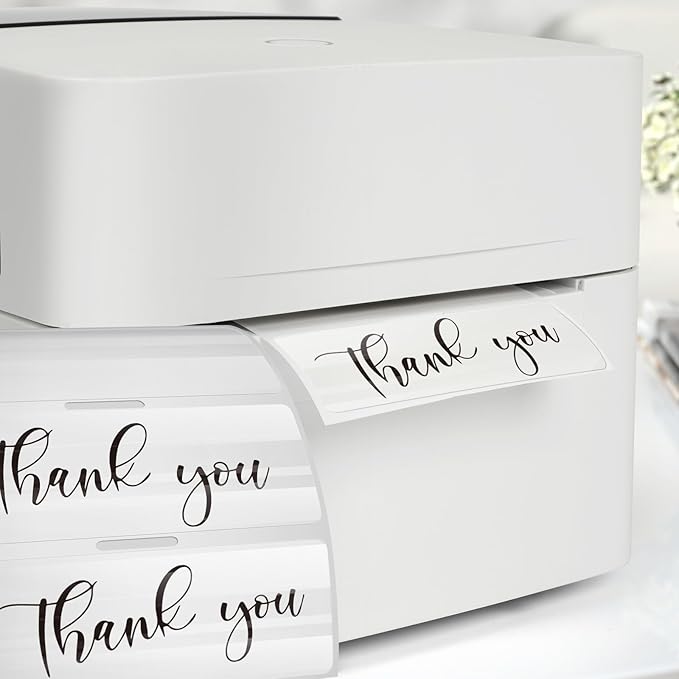 Transparent Thermal Labels 1 x 3 Inch Self-Adhesive Printer Clear Stickers Vinyl Waterproof Roll Decals Rectangle Postage Tags for Address Barcodes DIY Logo Business 300 PCS