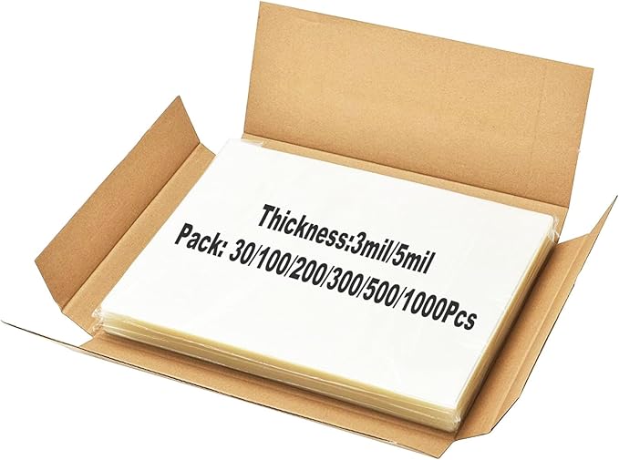 Clear Thermal Laminating Plastic Paper Laminator Sheets, 200 Pack 3 Mil Laminating Sheets, 9 x 11.5 Inch Thermal Laminating Pouches for Thermal Laminator
