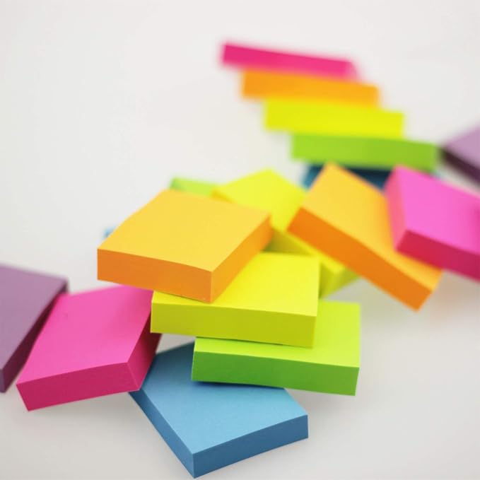 Early Buy Sticky Notes 1.5 x 2 Self-Stick Notes 6 Bright Color 36 Pads, 100 Sheets/Pad