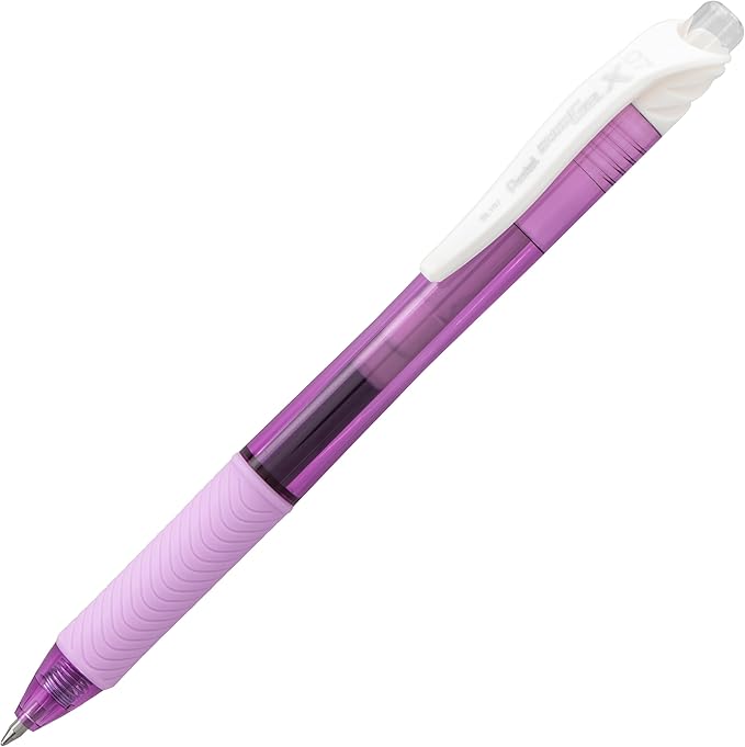 Pentel Color Shades Writing Pack - Includes; Pencil, Pens, and Erasers- Pastel Violet (BLBKALZBPV)