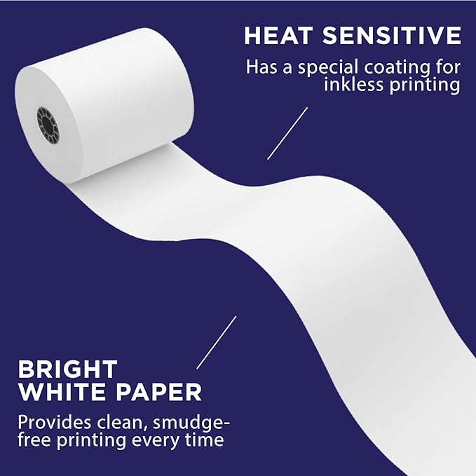 Thermal Paper for Toast POS (Toast TP200 Thermal Printer) by Paper Planet | Credit Card Machine Receipt Paper for Toast TP200 Terminal Printer | 20 Rolls