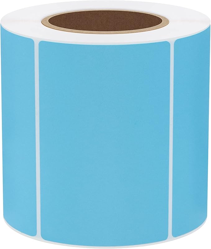 Hybsk 3x2 inch Color Direct Thermal Labels for Shipping, Barcodes, Address, Compatible with Rollo Label Printer & Zebra Desktop Printers(3"x2",Light Blue)