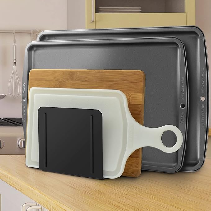 Acrimet 4 Section Vertical Metal File Sorter, Desktop File Organizer, Compact and Efficient Solution for Papers & Folders - Black Color