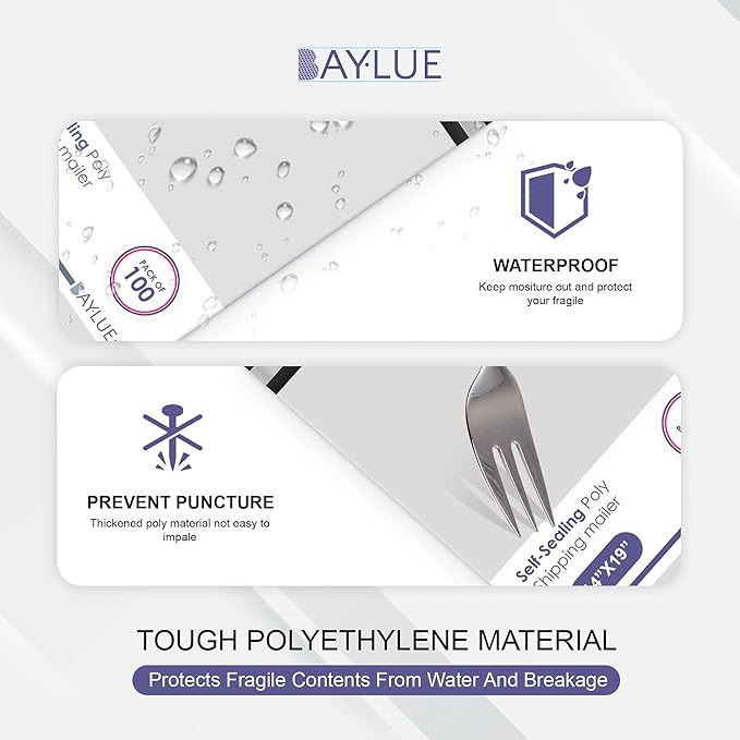 White Poly Mailers 9x12 Inch | Strong Adhesive Self-Seal mailer Bags | Tamper, Tear, Water Resistant Shipping Envelopes | Thick Strong Material Polymailer Bags Clothing Bag | 1000 Pack Bulk