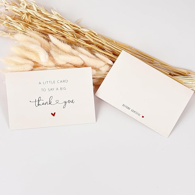 48 Pack Thank You Cards with Envelopes & Stickers, 4×6 Cute Blank Greeting Cards for Baby Shower & Wedding，Boxed Bulk Thank You Notes for Graduation Teachers Business Coworker Employee Appreciation