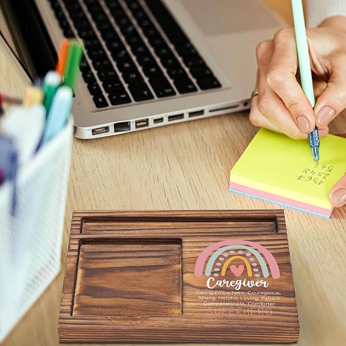Caregiver Sticky Note Holder, Caregiver Gift, Caregiver Appreciation Day Thank You Caregiver Gift, Assisted Living Week Gifts Clinic Hospital Self-Stick Note Pad Holders TZP55