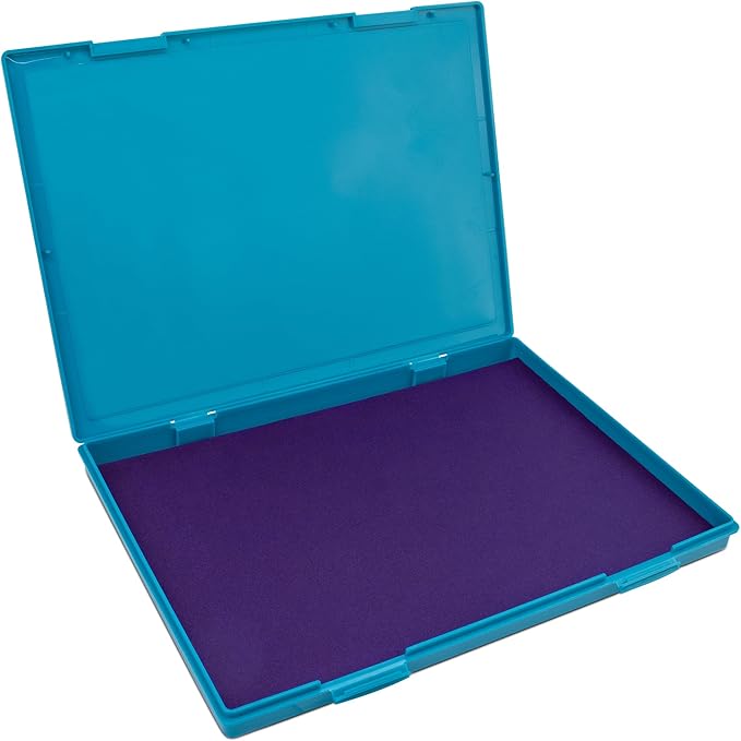 MaxMark Extra Large Purple Ink Stamp Pad - 8.25" x 11.5" - Industrial Felt Pad - Purple Color