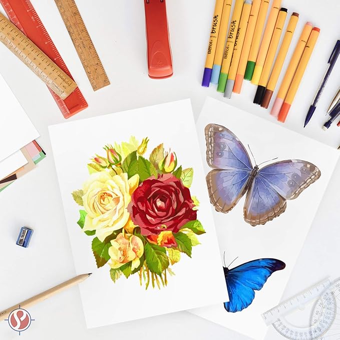 A5 Premium White Cardstock| For Copy, Printing, Writing | 5.83" x 8.27" inches (148 x 210 mm - Half of A4) | 100 Sheets Per Pack | 100 lb