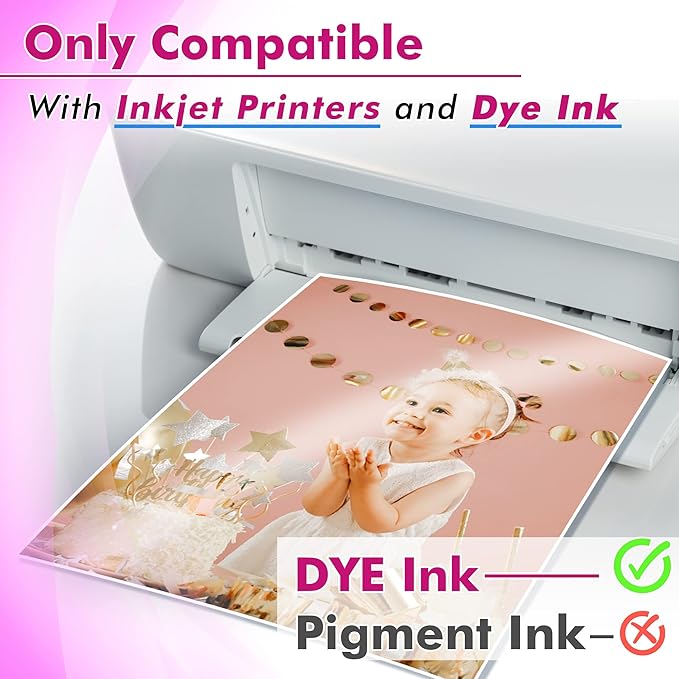 Koala Glossy Inkjet Photo Paper 8.5X14 Inches 48lb 100 Sheets Professional Glossy Photographic Paper Compatible with Inkjet Printer Use DYE INK 180gsm Legal Size
