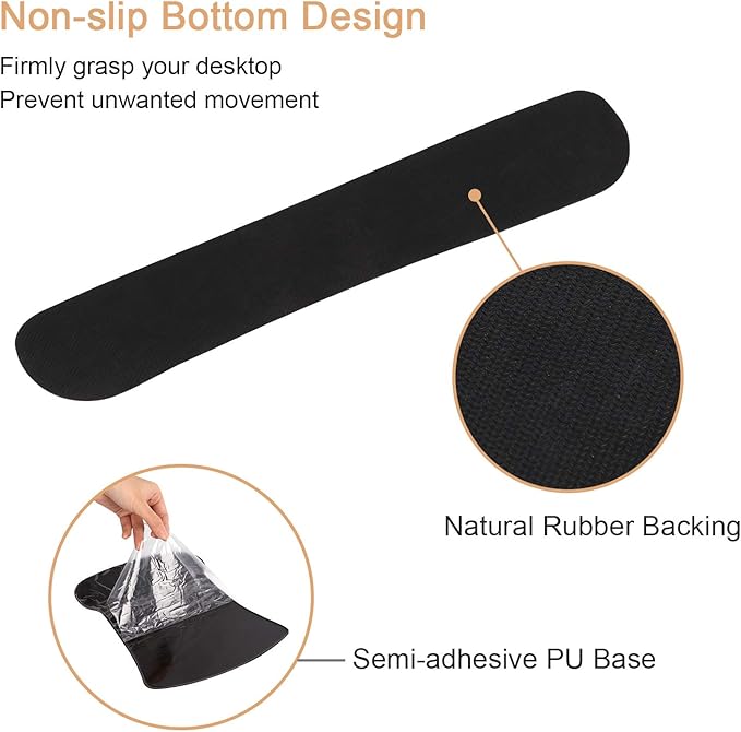 iCasso Ergonomic Mouse Pad with Wrist Rest, Keyboard Wrist Rest Mouse Wrist Rest, Made of Memory Foam, Easy Typing and Relieve Wrist Pain, Perfect for Computer Keyboard Office (A-Honeycomb)