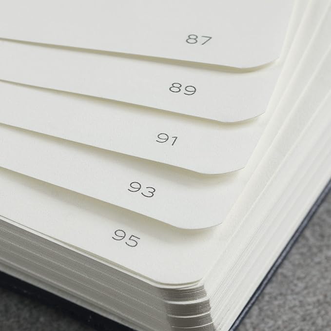 LEUCHTTURM1917 - Notebook Hardcover Composition B5-219 Numbered Pages for Writing and Journaling (Black, Squared)