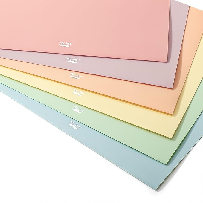 Mr. Pen- Poly File Folders, 1/3 Cut Tab, 6 Pack, Morandi Colors, Letter Size, Colored File Folders, Letter File Folders, Color Folders, Office File Folders, Office Supplies File Folders, File Folder