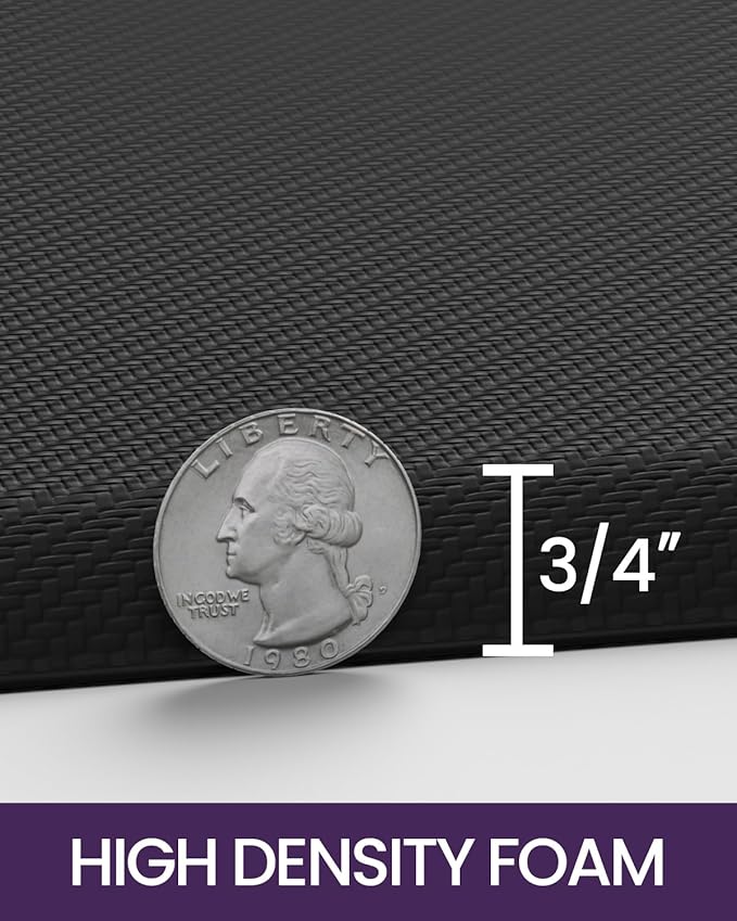 DEXI Kitchen Mat Cushioned Anti Fatigue, Non Slip Waterproof Comfort Standing Floor Rug for Kitchen, Office, Sink, Laundry, 70x20, Black