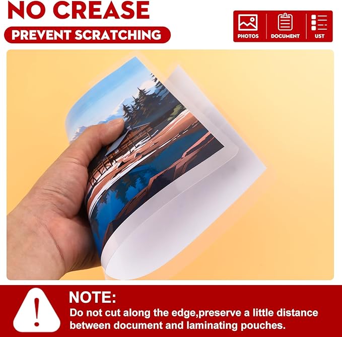 CAREGY 500 Pack Laminating Sheets,Holds 8.5 x 11 Inch Sheets,Thermal Laminating Pouches, 3 Mil, 9 x 11.5 Inches Lamination Sheet Paper for Laminator, Round Corner Letter Size