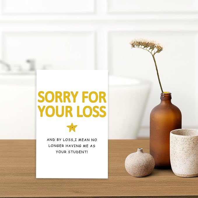 Teacher Thank You card, No Longer Having Me As Your Student, Appreciation Card,Thank You Gifts Idea for Teacher Educator, Graduation or Back to School