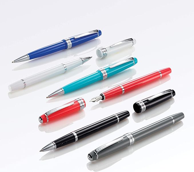 Cross Bailey Light Refillable Ballpoint Pen Presented in a Everyday Gift Box - Medium Point, Black Ink, Polished Coral