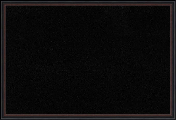 Amanti Art Black Cork Board for Wall, 26x38 Vision Board with Black Wood Frame, Large Corkboard Office Decor for Home Organization, Casual Corkboard Pinboard to Display Items for Home Organization in