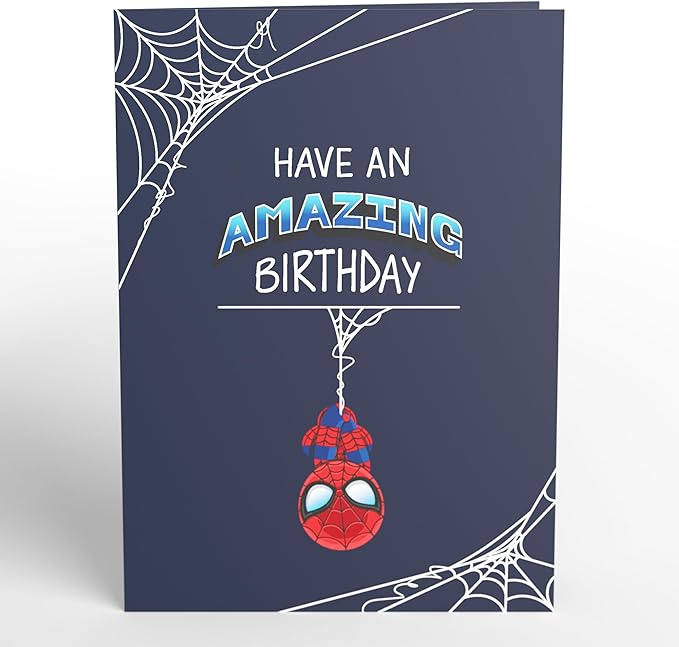 Lovepop Pop-Up Marvel Card - Birthday 3D Spiderman Greeting Card for Boys, Men, Son - Amazing - 5" x 7" Card - Blank Note Card & Envelope Included