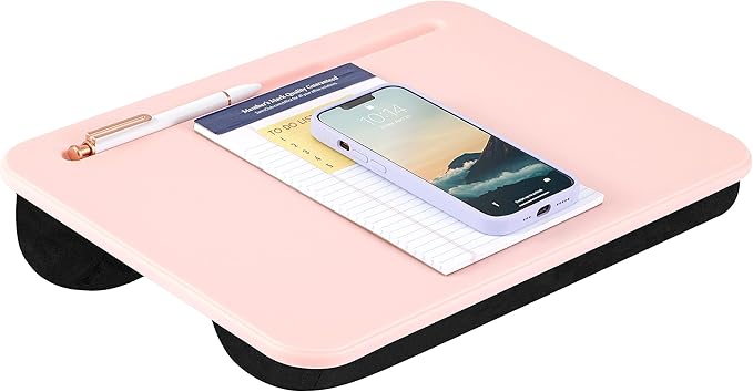 LAPGEAR Compact Lap Desk - Rose Quartz - Fits up to 15 Inch Laptops - Pack of 12 - Style No. 43004