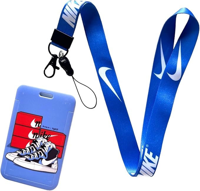 AllStyle By Patel Neck Strap Compatible Lanyard With ID Holder Suitable for Women Men Kids (Blue Lanyard + SkyBlue ID Holder)