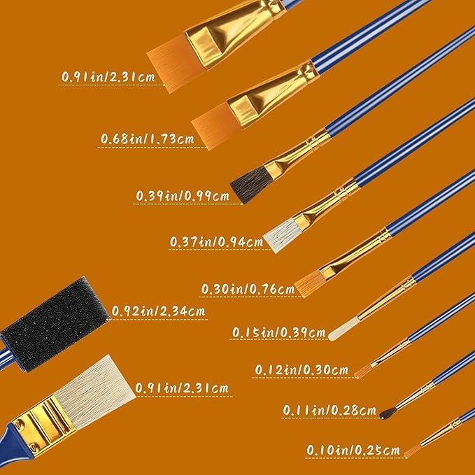 Painting Brushes, 25 All Purpose Paint Brushes Bulk Painting Brushes for Kids, Craft Paint Brushes for Acrylic Painting Oil Watercolor Gouache