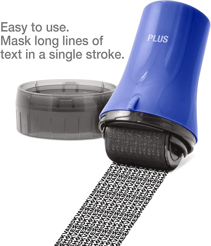 Guard Your ID Wide Advanced Roller 2.0 Identity Theft Prevention Security Stamp Blue
