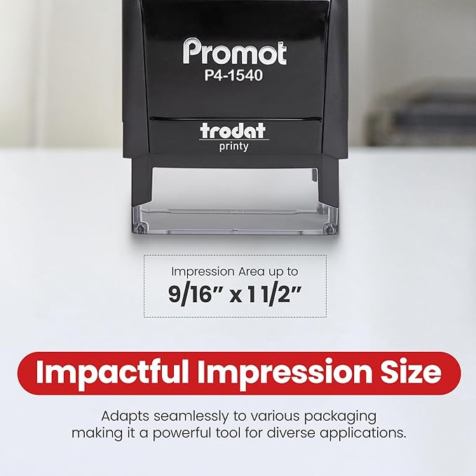 Promot Copy Self Inking Rubber Stamp - Refillable Copy Stamper - Business, Bookkeeping, Ordering, Accounting, Work, Office Stamps - Red Ink