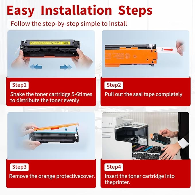 Compatible 067/067H Toner Cartridge Set High Capacity Replacement for Canon 067H/067 Toner Work with ImageClass MF656Cdw MF653Cdw MF654Cdw LBP632Cdw LBP633Cdw Printers(067 Toner ,4Pack)