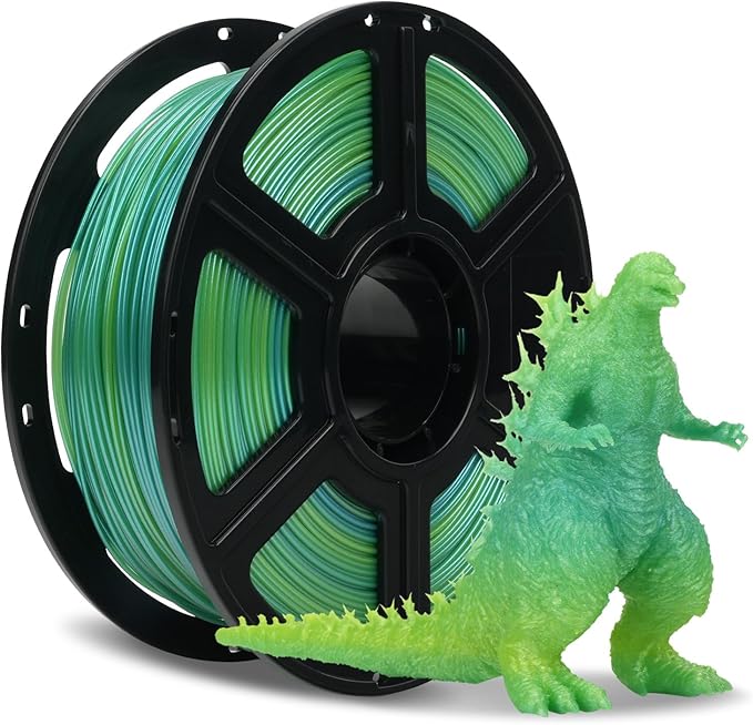 FLASHFORGE Chameleon Gradient Rapid PLA Filament Yellow & Green, High Flow Speedy Filament 1.75mm Max 500mm/s Fast Printing, Displays Shimmering Effects from Various Angles and Light