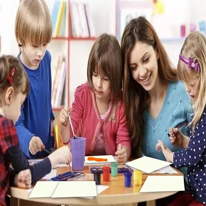 50 Pack 4x6 Ivory Color Cardstock Paper Blank Thick Heavyweight 92lb Cream Card Stock for Making Index Cards, Invitations cards, Postcards