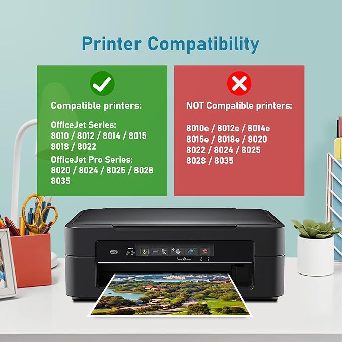 910 XL Ink Cartridges Combo Pack for HP Ink 910 XL Cartridges for HP Printers Work with Officejet Pro 8020 8028 8025 8035 Printer (BCMY 4 Pack)