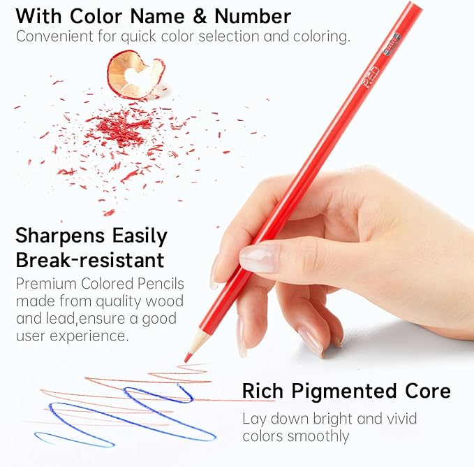 Shuttle Art 144 PCS Colored Pencils Bulk, 12 Assorted Colors, Pack of 12, Break-Resistant, Pre-sharpened Colored Pencils for Kids, Bulk Pack School Supplies for Teachers & Students