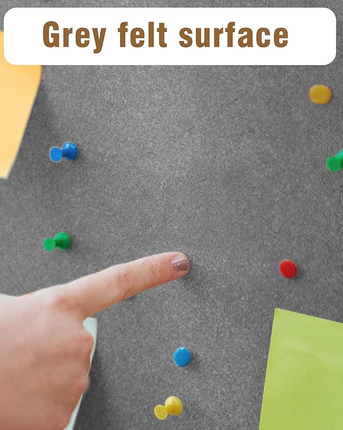 26"x20" Enclosed Bulletin Board, Lockable Weather-Resistant Aluminum Cork Noticeboard for School & Office, Black Frame w/Grey Flet