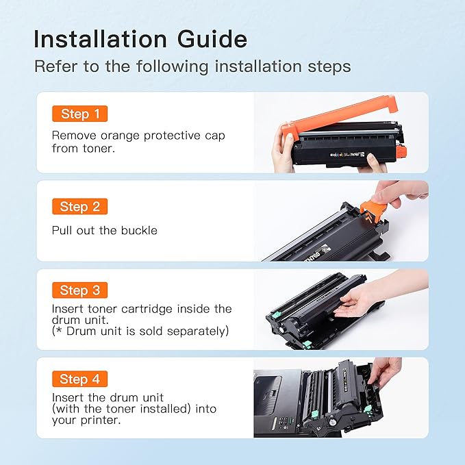 E-Z Ink TN760 Toner Cartridge and DR730 Drum Unit Compatible for Brother TN-760 TN730 DR 730 to Use with MFC-L2710DW MFC-L2750DW HL-L2370DW DCP-L2550DW (3 Pack, 2 Toner Cartridge, 1 Drum Unit)
