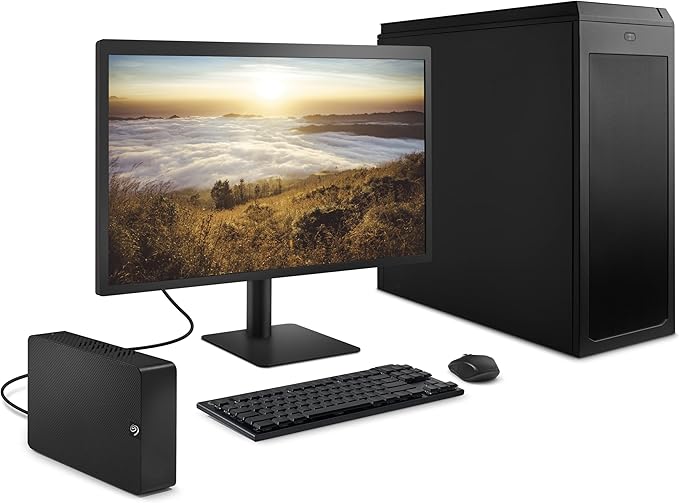 Seagate Expansion 28TB External Hard Drive HDD - USB 3.0, with Rescue Data Recovery Services (STKP28000400)