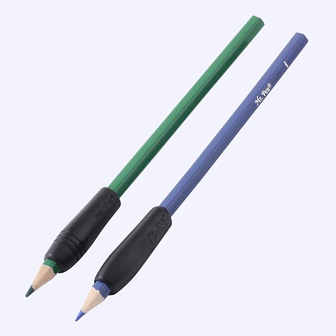 Mr. Pen Black Silicone Pencil and Pen Grip, 12 Pack, Ideal for Arthritis and Tendonitis