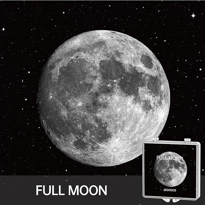 POCOCO Moon and Stars Series Galaxy Star Projector Night Light Discs: Realistic Galaxy Patterns, 5K Ultra HD, 96% Light Transmission, High Brightness - 6-Piece Pack (Projector Not Included)