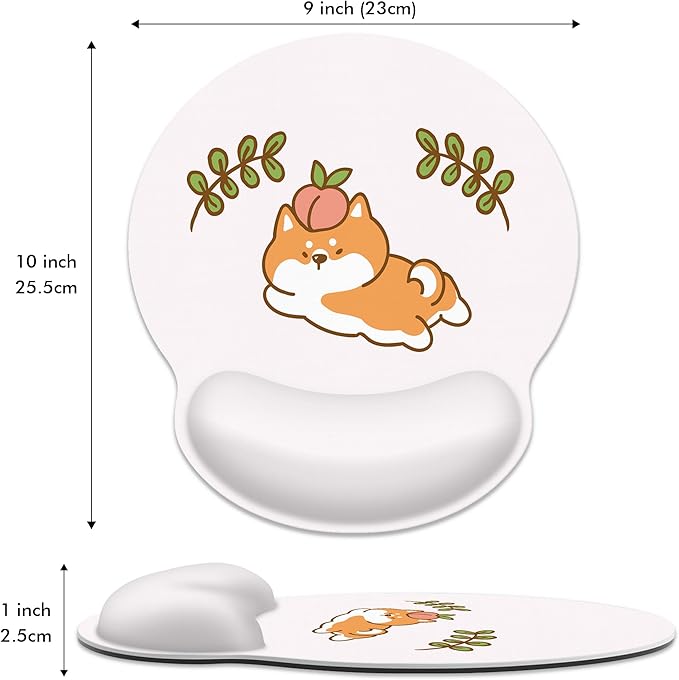 Ergonomic Mouse Pad with Wrist Support,Cute Pink Corgi Mouse Pad with Wrist Rest,Relieve Wrist Pain Mousepad Non-Slip Rubber Base,Cute Mouse Pads for Desk,Computers,Laptop,Office,Home,Accessories