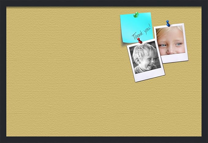 PinPix 30x20 Inch Cork Bulletin Board. This Decorative Framed Pin Board Comes with Honey Pastel Design and a Satin Black Frame. Ideal for Home Office Decor or Message Board (PinPix-1810)