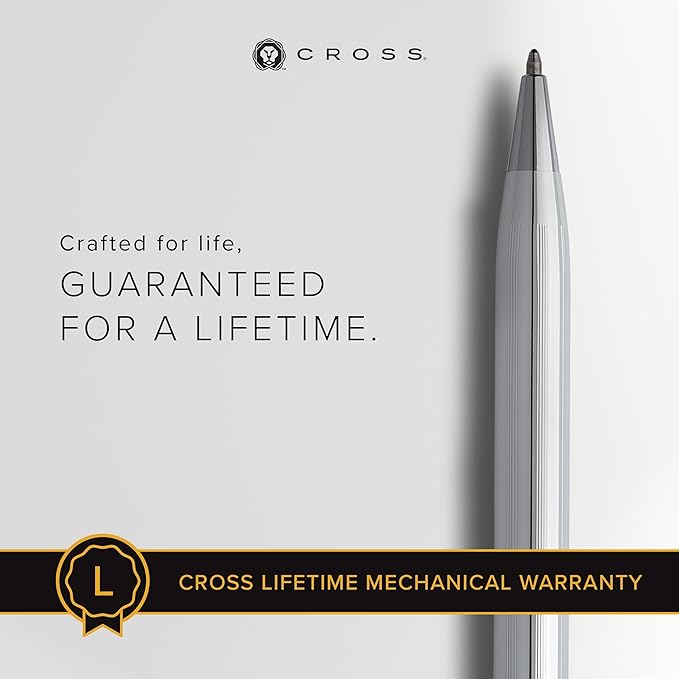 Cross Century II Refillable Ballpoint Pen Presented in a Luxury Gift Box - Medium Point, Black Ink, Lustrous Chrome