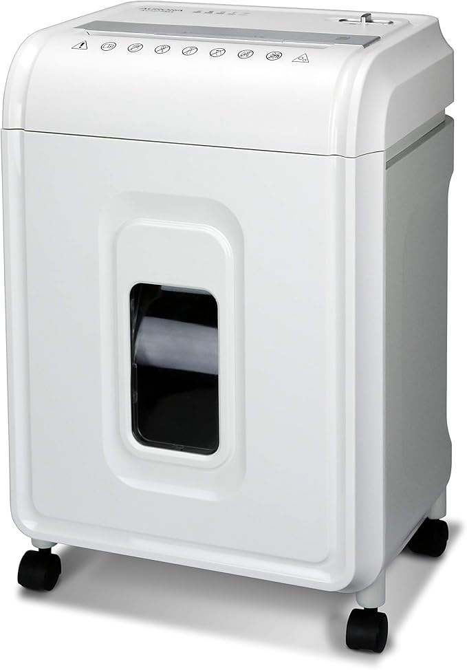 Aurora AU1480MA Professional Grade 14-Sheet Micro-Cut Paper and CD/Credit Card Shredder/ 30 Minutes Continuous Run Time, White/Gray