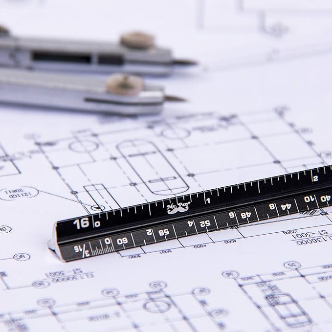 Mr. Pen- 6 Inch, 2 Pack, Pocket Size Ruler, Small Architectural Scale