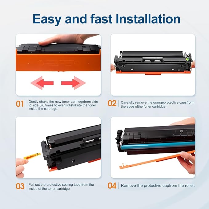 210A Toner Cartridges 4 Pack 210X Replacement for HP 210A W2100A 210X W2100X High Yield for HP Color Laserjet Pro MFP 4301fdw 4301fdn Pro 4201dw 4201dn Series Printers (BK/Y/C/M, with Chip)