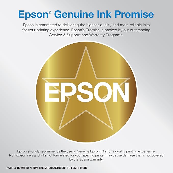 Epson EcoTank ET-4800 Wireless All-in-One Cartridge-Free Supertank Printer with Scanner, Copier, Fax, ADF and Ethernet – Ideal-for Your Home Office, White