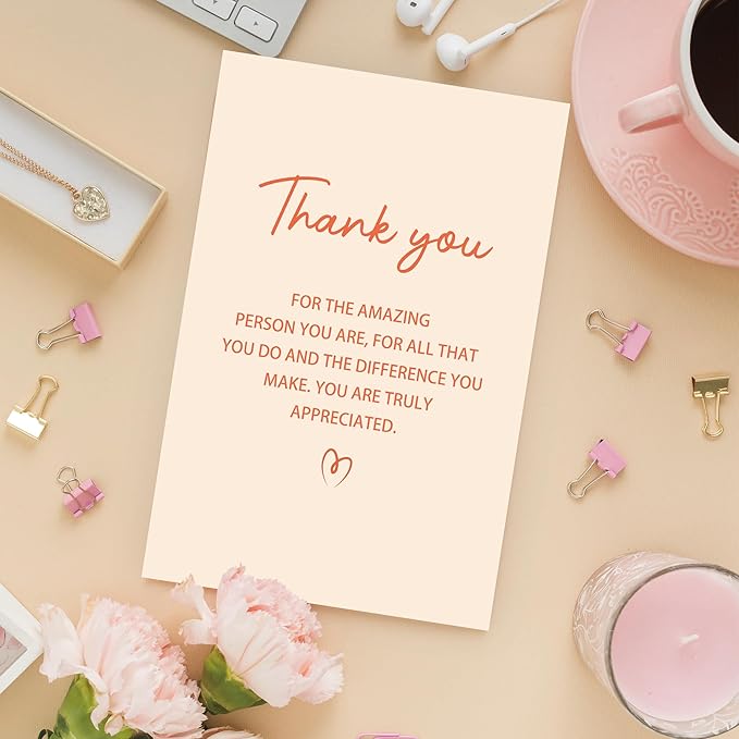 Thank You Card for Men Women, Thank You Card Gift for Friend Teacher, Appreciation Cards for Doctor Coworker Boss