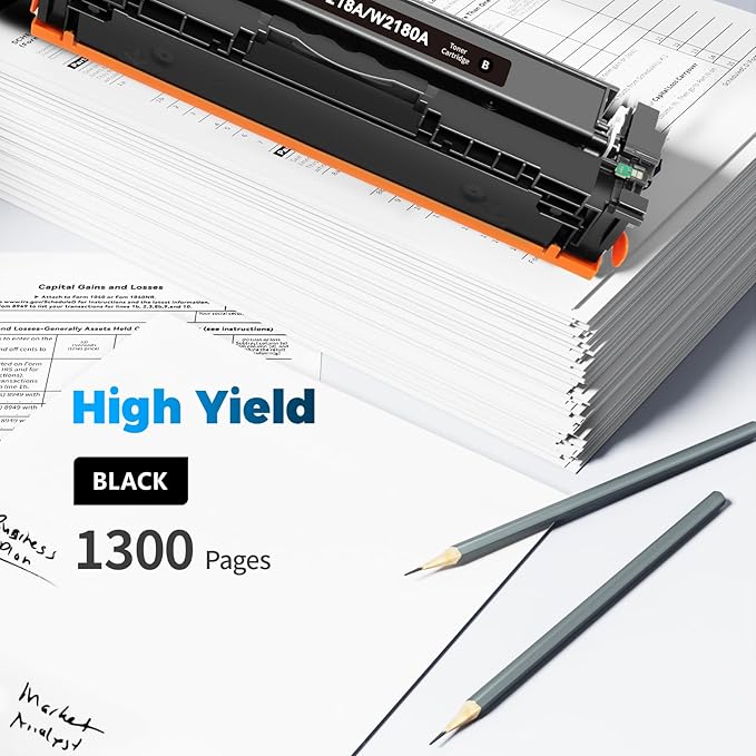 218A Toner Cartridge 2 Black (with Chip) Replacement for HP 218A 218X Compatible for Color Pro 3201dw MFP 3301fdw 3301sdw 3301cdw 3201 3301 Printer W2181A W2182A W2183A (2 Black)