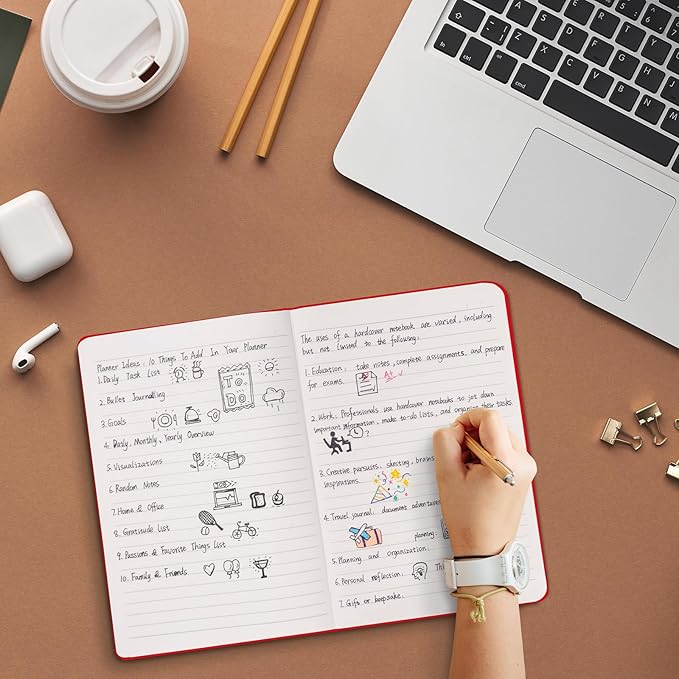 Comix 8 Pack Lined Journal Notebooks for Work, 240 Pages, 5.5"x8.3", Hardcover, A5 Medium College Ruled, Journaling Notebooks for Notes-taking, Fits for Office School Home