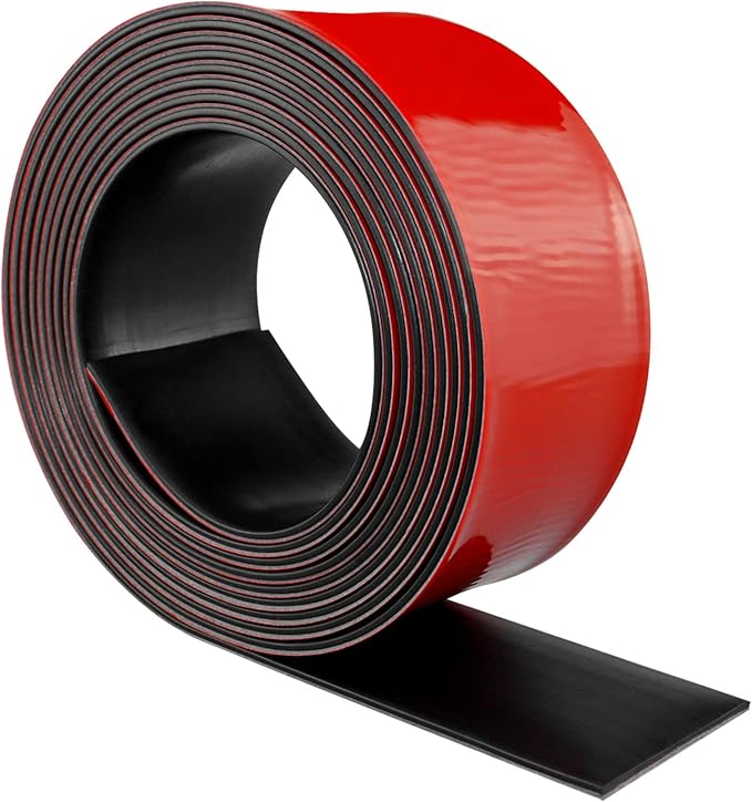 Neoprene Rubber Strips Self Adhesive Solid Rubber Sheets, Rolls & Strips for DIY Gaskets Crafts Pads Seals Warehouse Flooring Rubber Strip with Adhesive Backing (2” Wide x 1/16" Thick x 10' Long)