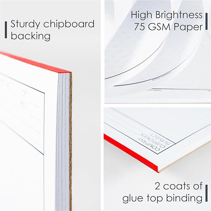 8.5" x 11" Isometric Graph Paper 50 Sheets Landscape - 0.25" Grid, Non-photo Blue, High Brightness, Drafting, Engineering, Art, 3D Design (3-Pack)